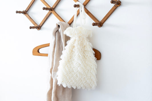 かぎ針編み「パフ プロジェクトバッグ」編み図