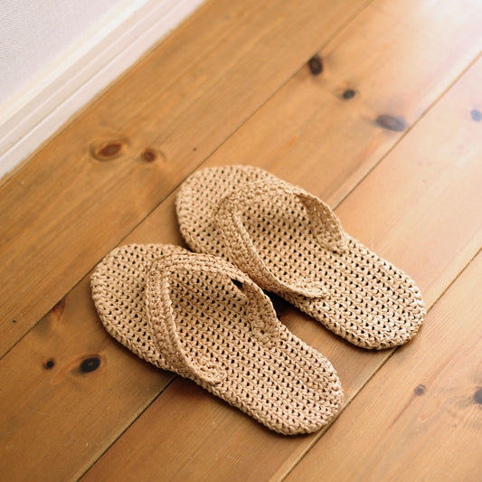 かぎ針編み「お部屋ビーチサンダル」編み図