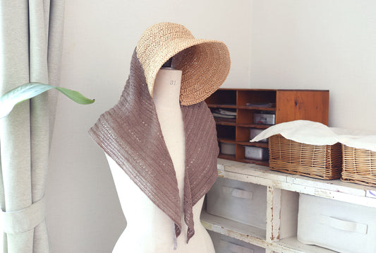 かぎ針編み「スカーフハット」編み図