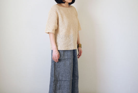 かぎ針編み「ラフリネンチュニック」編み図