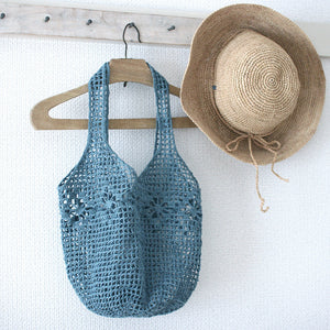 かぎ針編み 編み図「浜辺の散策バッグ」作品メイン画像