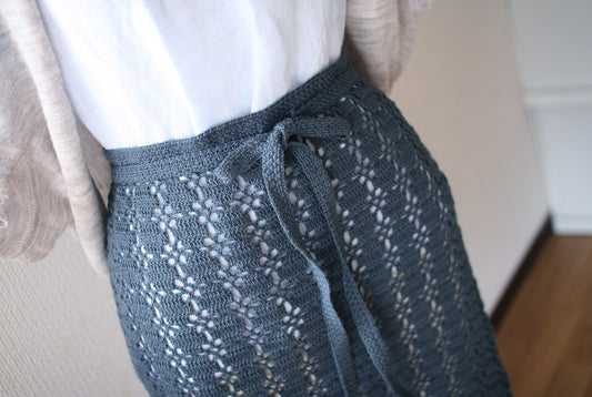 かぎ針編み「よそゆきエプロン」編み図