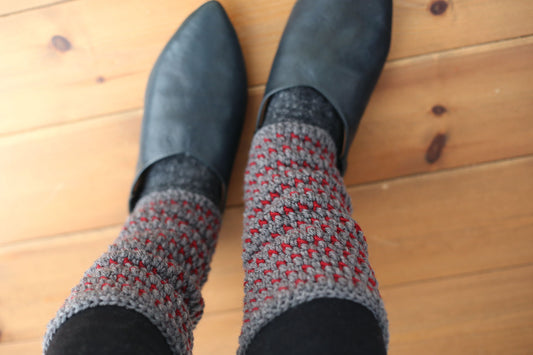 かぎ針編み 編み図「フレキシブル・ウォーマー」レッグウォーマー作品画像