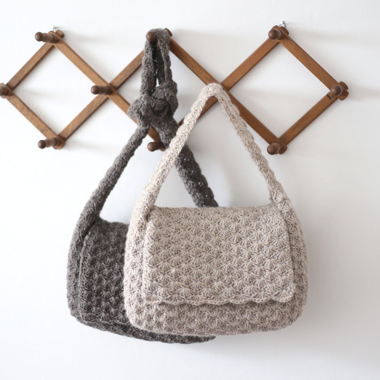 かぎ針編み「冬糸ショルダー」編み図