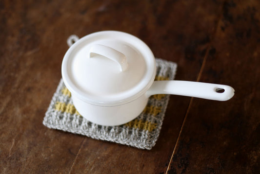 かぎ針編み「引き上げ編みのポットマット」編み図