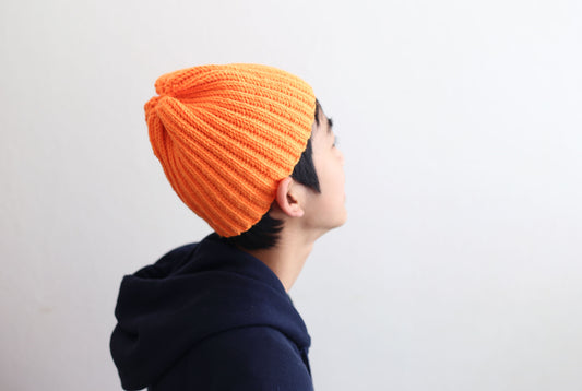 かぎ針編み「伸縮リブキャップ」編み方解説