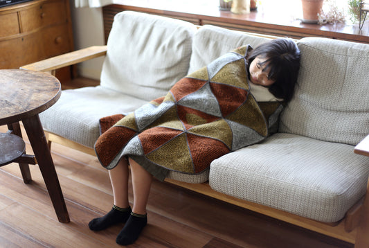 かぎ針編み「幾何学模様のブランケット」編み図