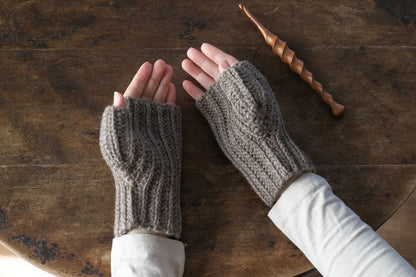 かぎ針編み「リブハンドウォーマー」編み図