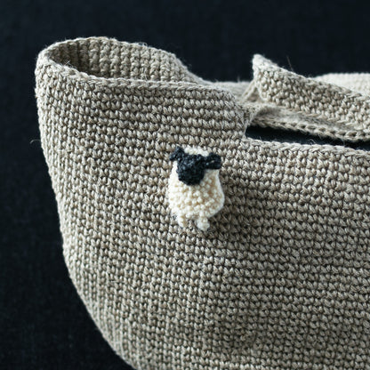 かぎ針編み「ビーズ編みひつじ」キット（編み図：印刷物）編み方動画付き！