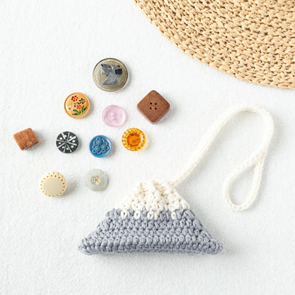 Japanese Crochet Pattern: "Mt. Fuji Drawstring Pouch" Bag (Chart Included)
