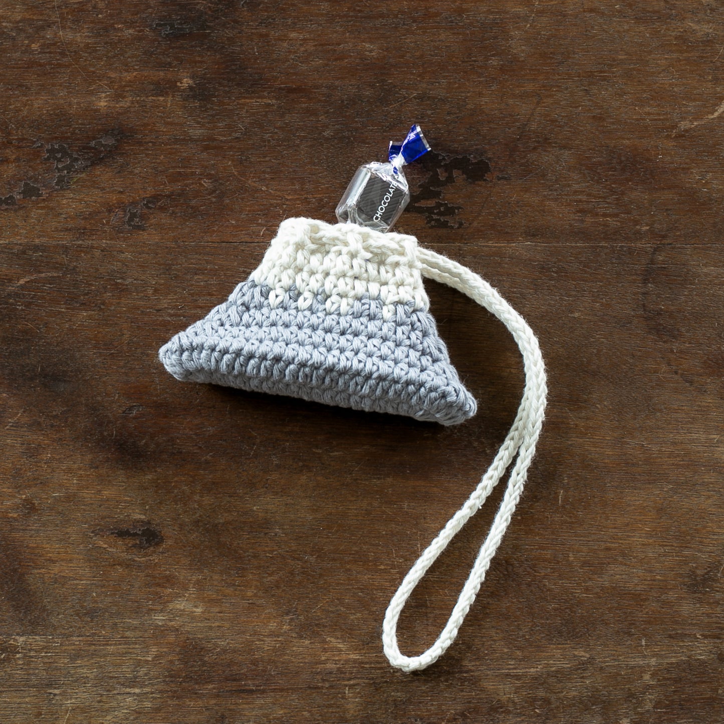 Japanese Crochet Pattern: "Mt. Fuji Drawstring Pouch" Bag (Chart Included)