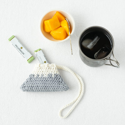 Japanese Crochet Pattern: Mt. Fuji Drawstring Pouch (Chart Included)