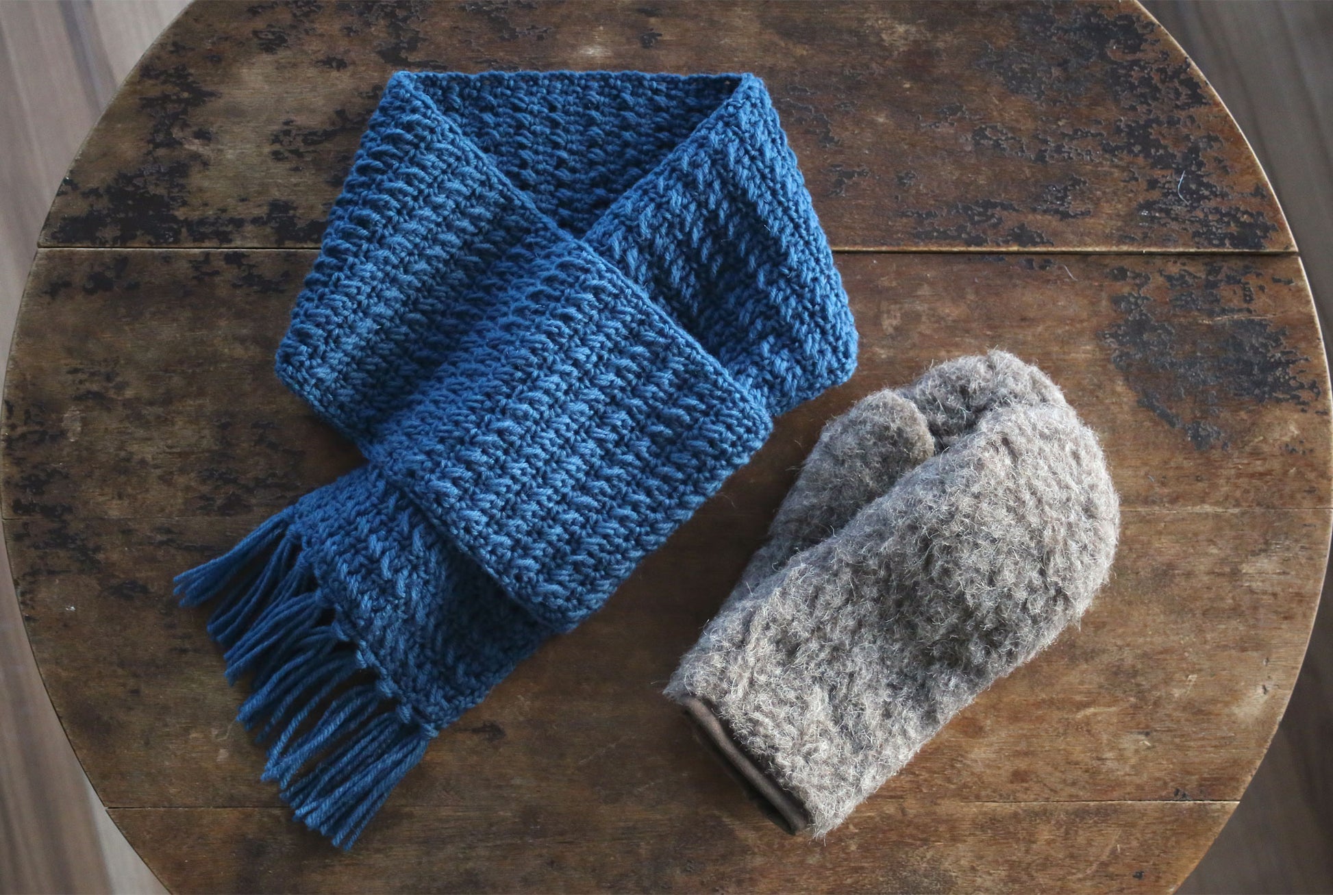 かぎ針編み「ショートマフラー」編み図（PDF） - Ronique Store