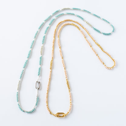 Beaded Crochet "Path" Glasses Chain Kit (Printed Japanese Crochet Chart / Video Tutorial Included)