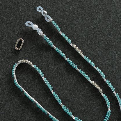 Beaded Crochet "Path" Glasses Chain Kit (Printed Japanese Crochet Chart / Video Tutorial Included)
