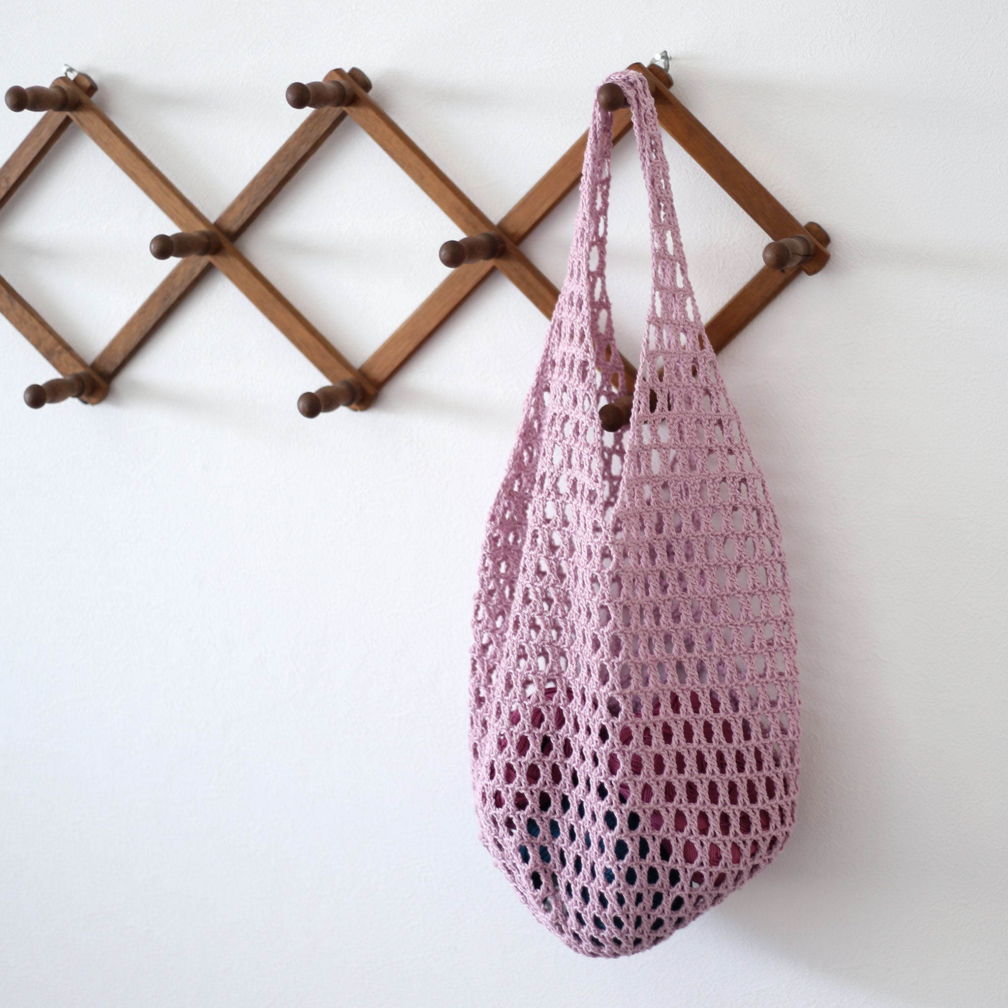 かぎ針編み「春のメッシュバッグ」編み図