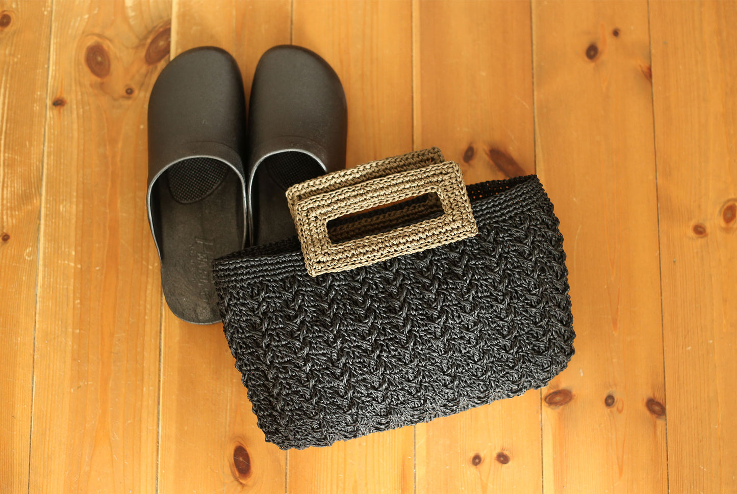 "Square handle bag" Crochet Pattern
