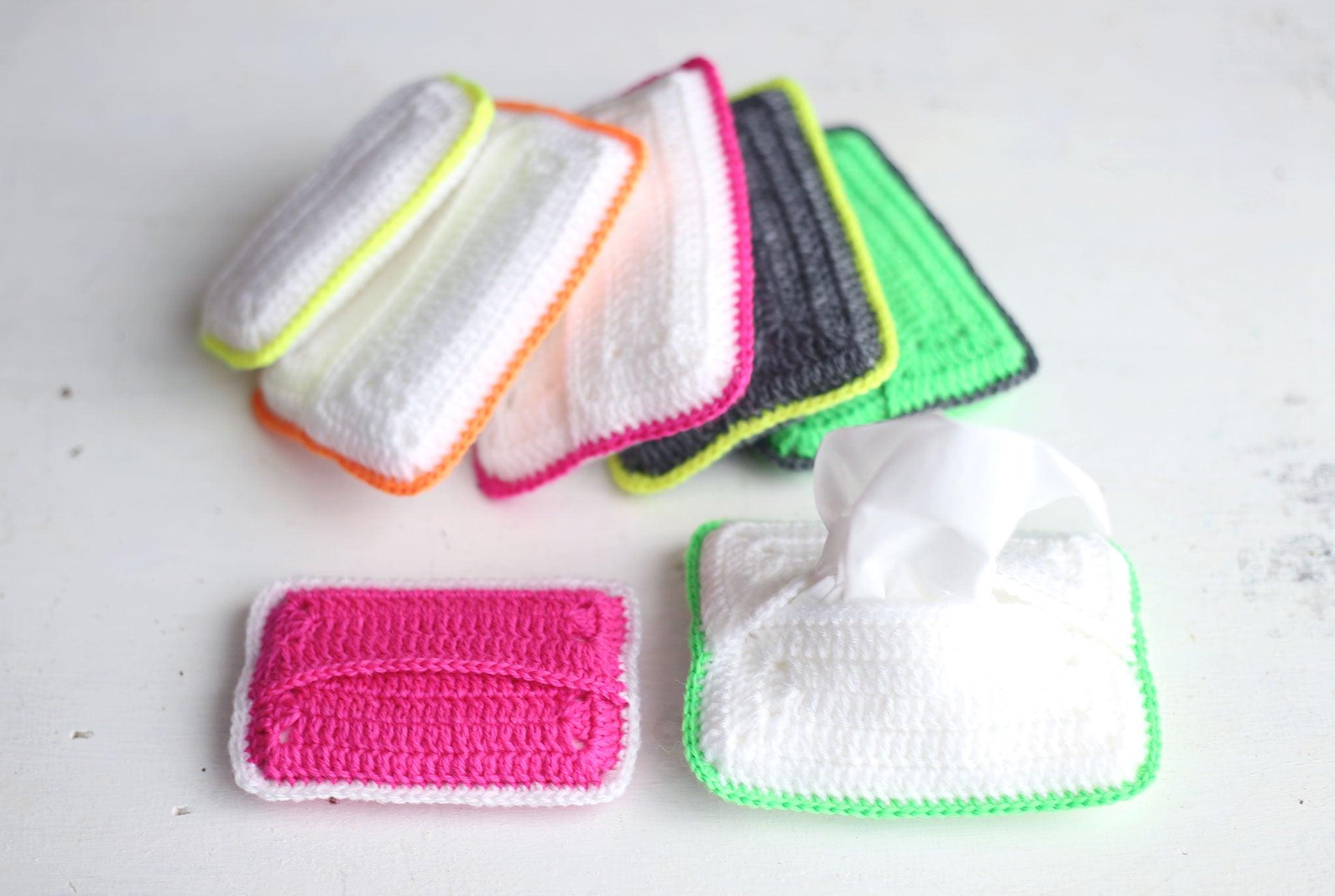 "Pocket tissue case" Crochet Pattern
