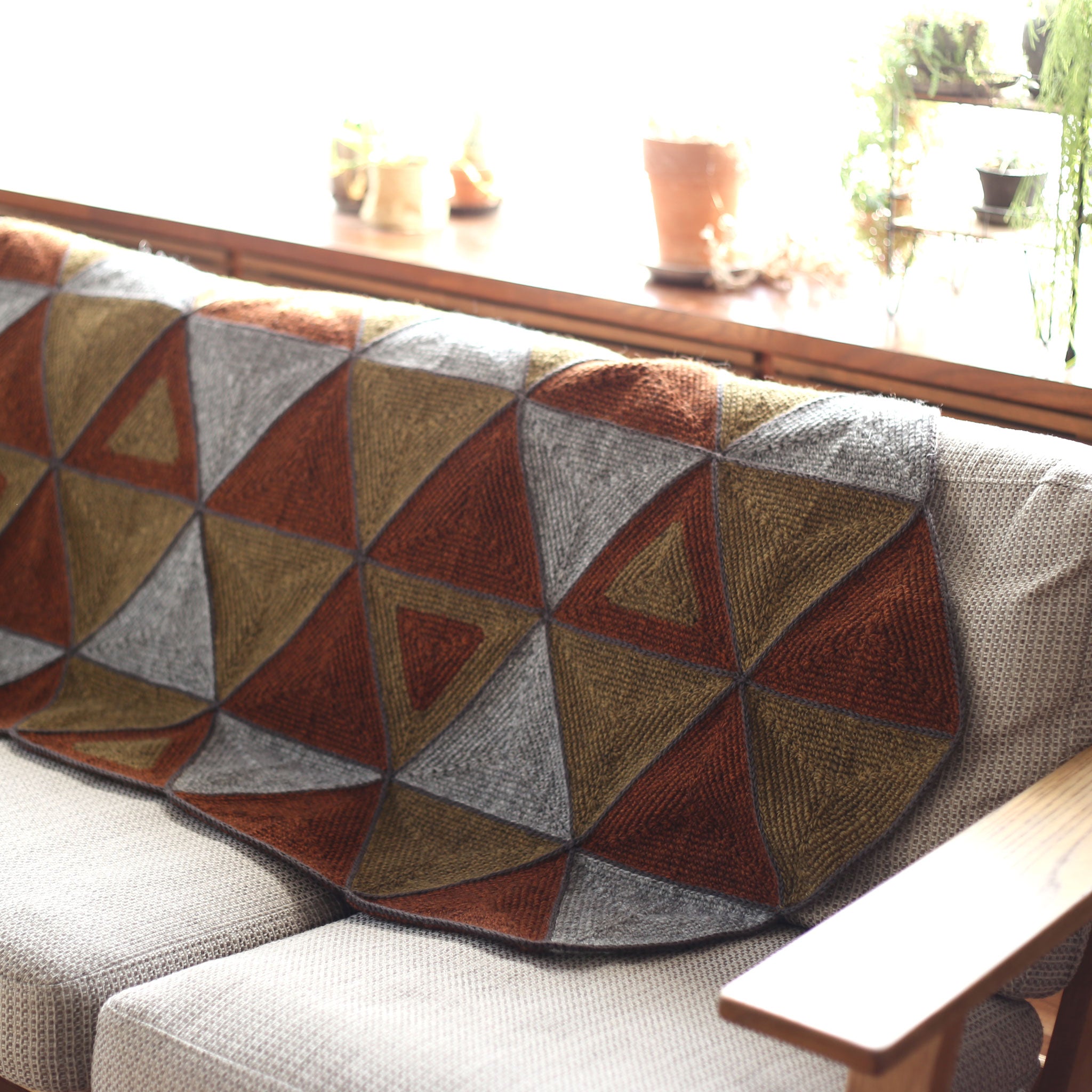 "Blanket with geometric pattern" Crochet Pattern