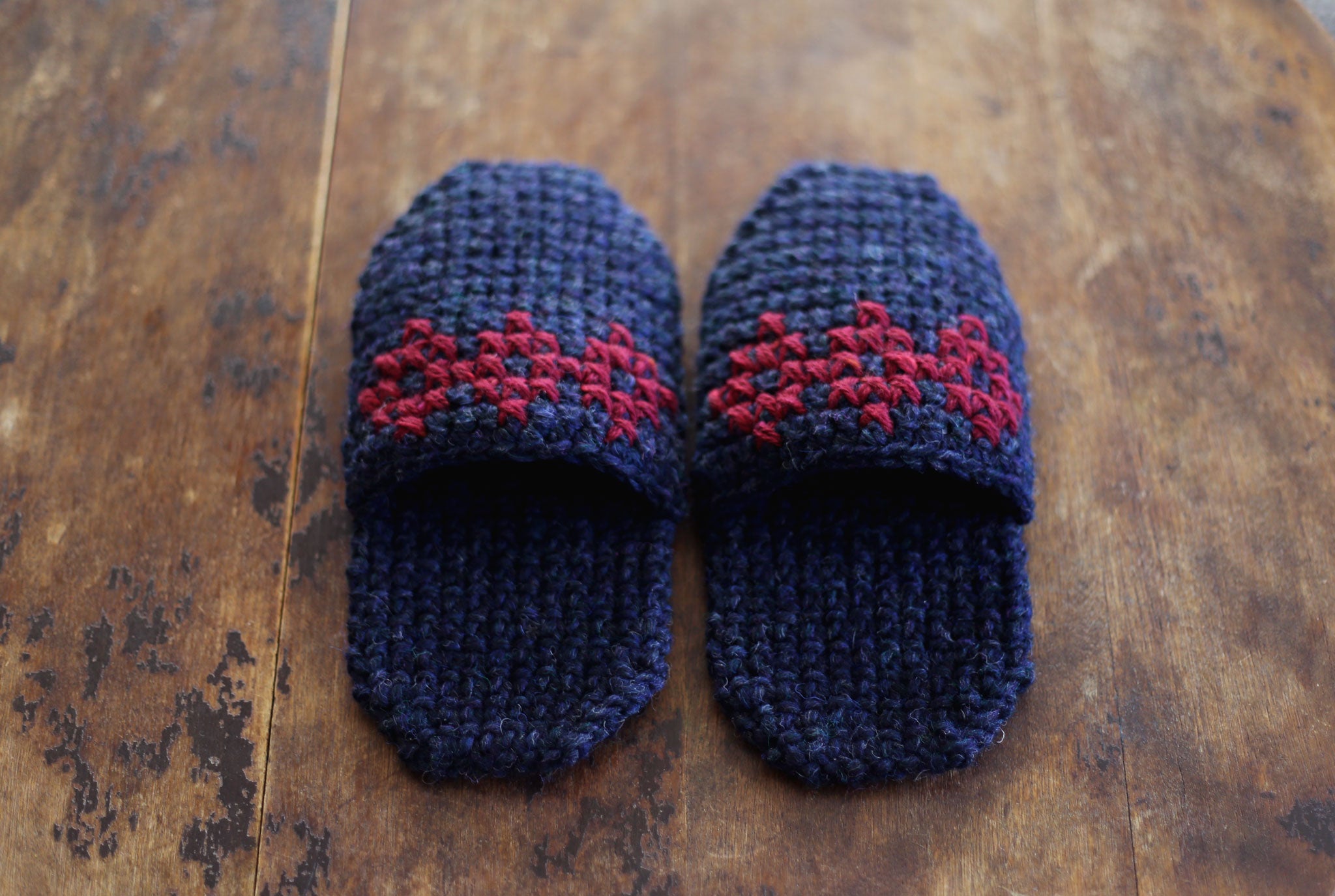 "One piece of slippers" Workshop Pattern